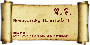 Movovarsky Hannibál névjegykártya